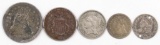 Lot of (5) U.S. Type Coins.