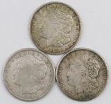 Lot of (3) 1921 S Morgan Silver Dollars.