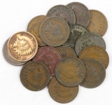 Lot of (17) Indian Head Cents.