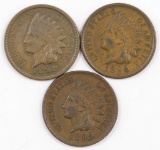 Lot of (3) Indian Head Cents.