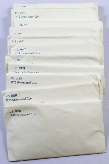 Lot of (12) 1975 U.S. Mint Sets in envelopes.