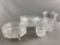 Group of 4 pressed glass bowls and vases