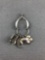 Sterling silver charm holder with vintage 3D charms