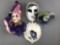 Group of porcelain mask/head decor