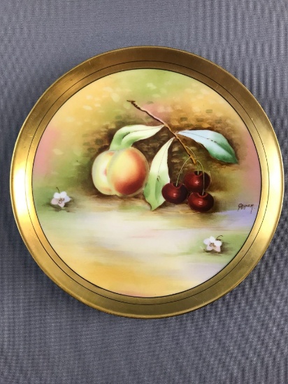 Hand painted Pickard plate signed by artist