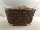 Vintage lined basket