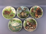 Group of 5 Vintage Pickard Wildlife plates