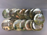 Group of 15 Vintage Numbered Limited Edition Southern Landmark Series Plates