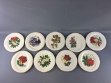 Group of 9 Vintage Pickard Plates