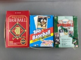 Group of 3 boxes of MLB baseball trading cards Fleer, Topps, Donruss