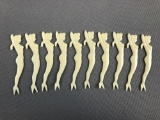 Vintage pin up girl cocktail forks/picks