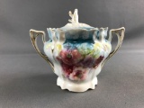 R S Prussia China floral sugar dish