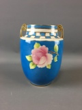 Vintage Nippon Hand Painted Floral Design Vase