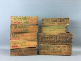 Group of 9 Antique Wooden Cheese Crates