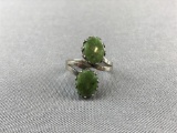 Sterling silver Jade stone ring