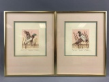 2 framed prints of ducks R Adkins