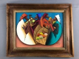 Framed original oil painting by Fritz Rock