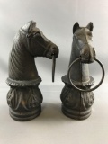 Wrought Iron Horse head hitching posts
