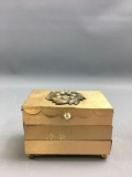 Antique Gold Tone Jewelry Box