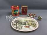 Group of miscellaneous Christmas items and more