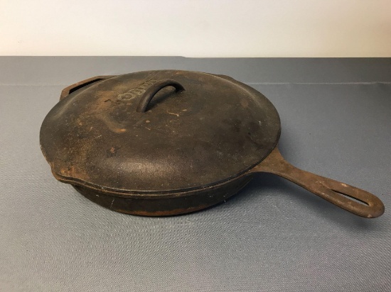 Vintage Covered Cast Iron Lodge Skillet