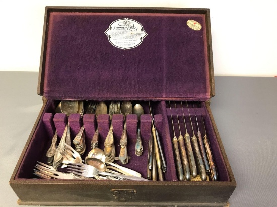 Vintage Flatware in Silverware chest