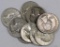 Lot of (10) Washington Silver Quarters.