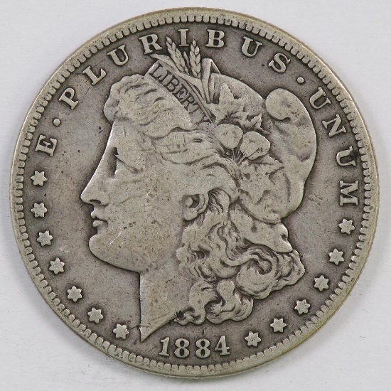 1884 S Morgan Silver Dollar.