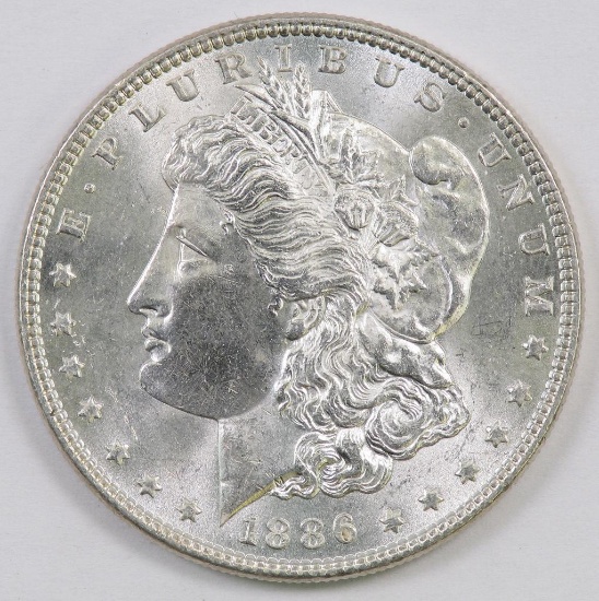 1886 P Morgan Silver Dollar.