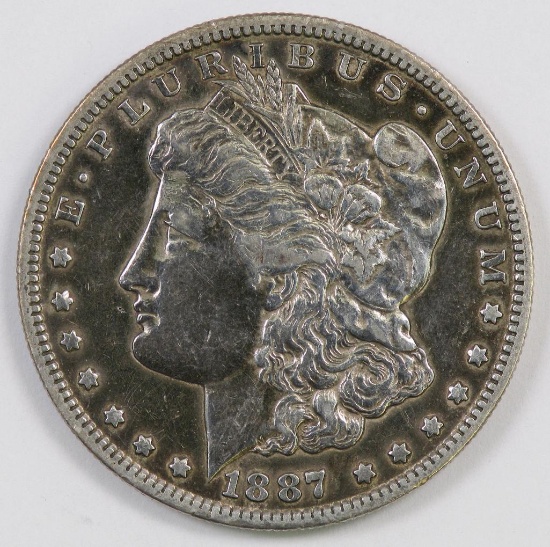 1887 S Morgan Silver Dollar.