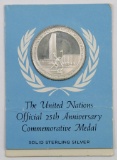 1970 Franklin Mint - The United Nations Official 25th Anniversary Commemorative Medal.