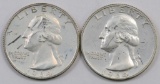 Lot of (2) 1964 Proof Washington Silver Quarters.