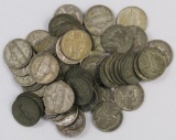 Lot of (50) Jefferson War-Time Nickels.