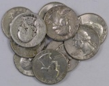 Lot of (10) Washington Silver Quarters.