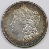 1884 P Morgan Silver Dollar.