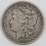 1884 S Morgan Silver Dollar.