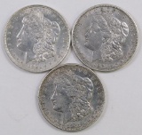 Lot of (3) Morgan Silver Dollars.