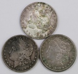 Lot of (3) Morgan Silver Dollars.