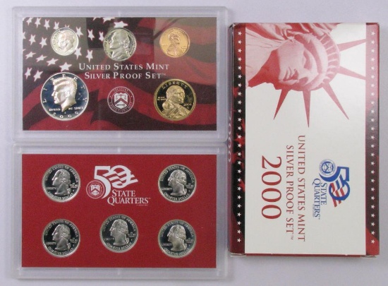 2000 U.S Silver 10-Coin Proof Set.