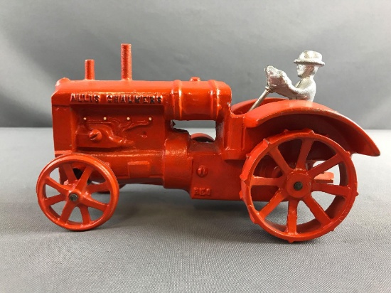 Allis Chalmers Cast Iron Tractor with figure