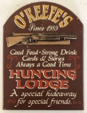 O'keefe's Hunting lodge sign