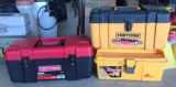 Group of three craftsman and Plano tool boxes