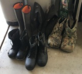 Group of 5 pairs of muck boots and more