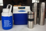 Group of 5 Thermos and Coolers