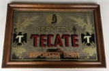 Cerveza Tecate Mirrored Imported Beer Sign