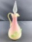 Murano satin Burmese pink glass cruet with stopper