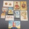 Lot of (10) Thanksgiving, Valentine & Other Antique Postcards.