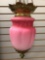 Pink Satin Glass Antique hanging lamp