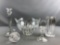 Group of 5 crystal bowl, candlesticks and more