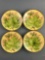 Group of 4 Vintage Majolica maple leaf plates